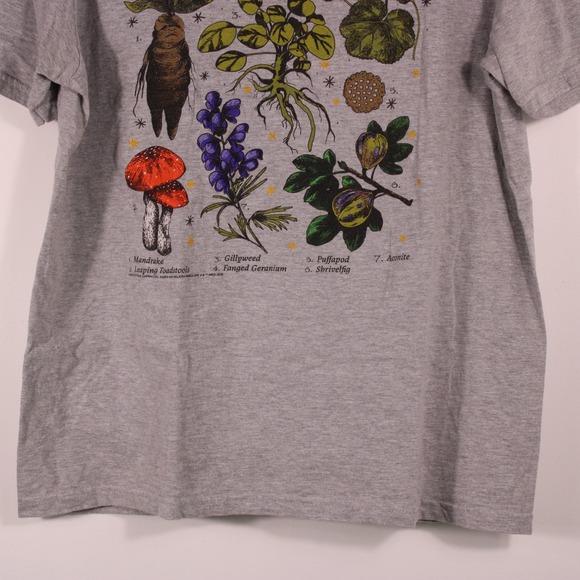 Harry Potter Herbology Shirts Womens Sz L Gray Graphic T Short Sleeve Mad Engine - Picture 7 of 10